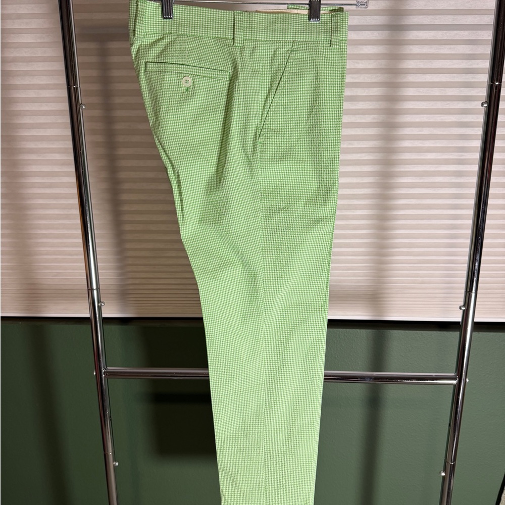 Mr. Turk Men's Green Gingham Pants